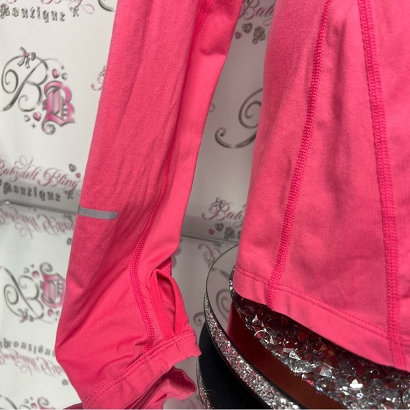 Nike dri fit running sweater pull over hoodie half zip up pink soft buttery y2k - Picture 9 of 16